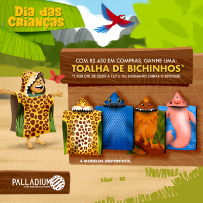 Campanha Dia das Crianças Shopping Palladium – Brinde esgotado